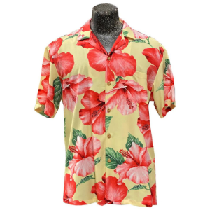 Hawaiian Shirt Hibiscus Blossom - Yellow